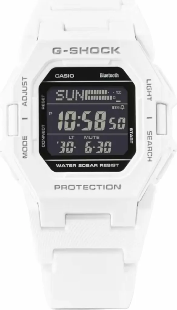 Montre Homme Casio GD-B500-7ER : G-Shock Blanche Connectée