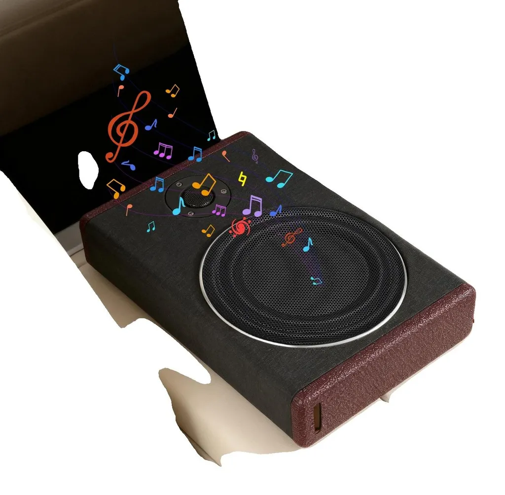 Subwoofer de Voiture Plat 200W RMS 600W Max 12V 36,5x26x6,8 cm Ultra Bass