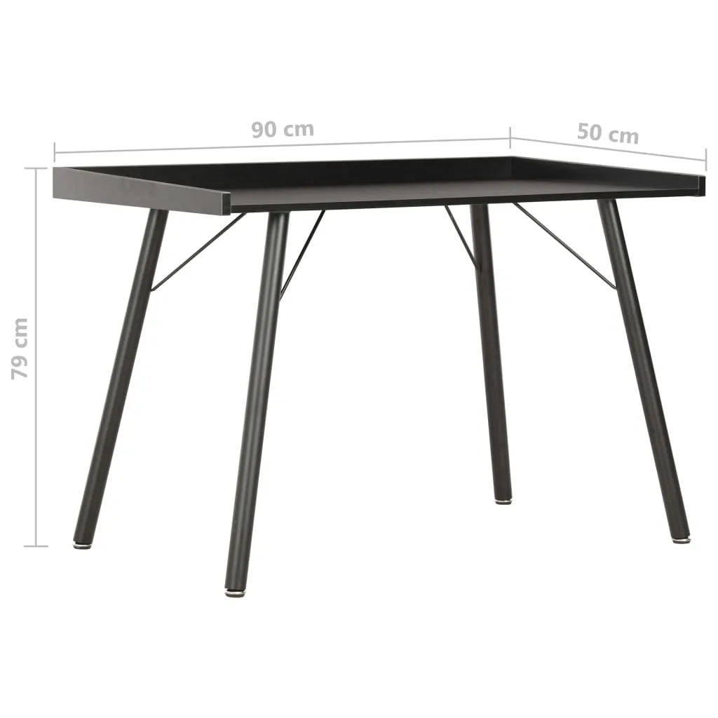 Tavolo Scrivania vidaXL Nero 90x50x79 | Arredo Studio Economico - 7