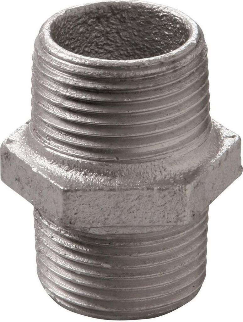 Temperguss Doppelnippel Nr. 280 verzinkt 3/4"
