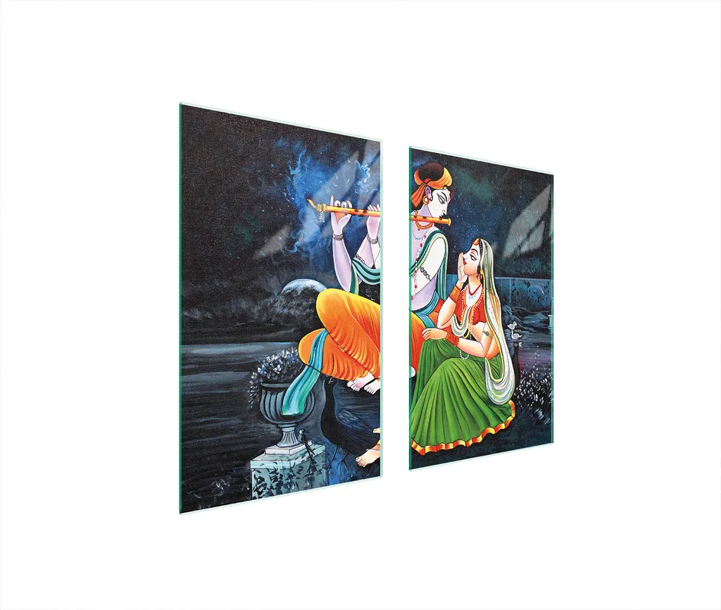 Copri Piano Cottura Vetro 75x52 Decorato: Eleganza Musica e Ceramica