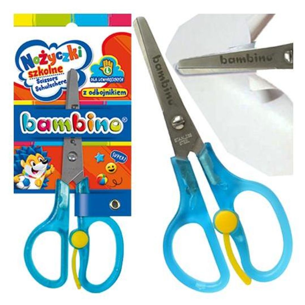 Schulschere mit Stoßfänger für Linkshänder BAMBINO Produktbild 