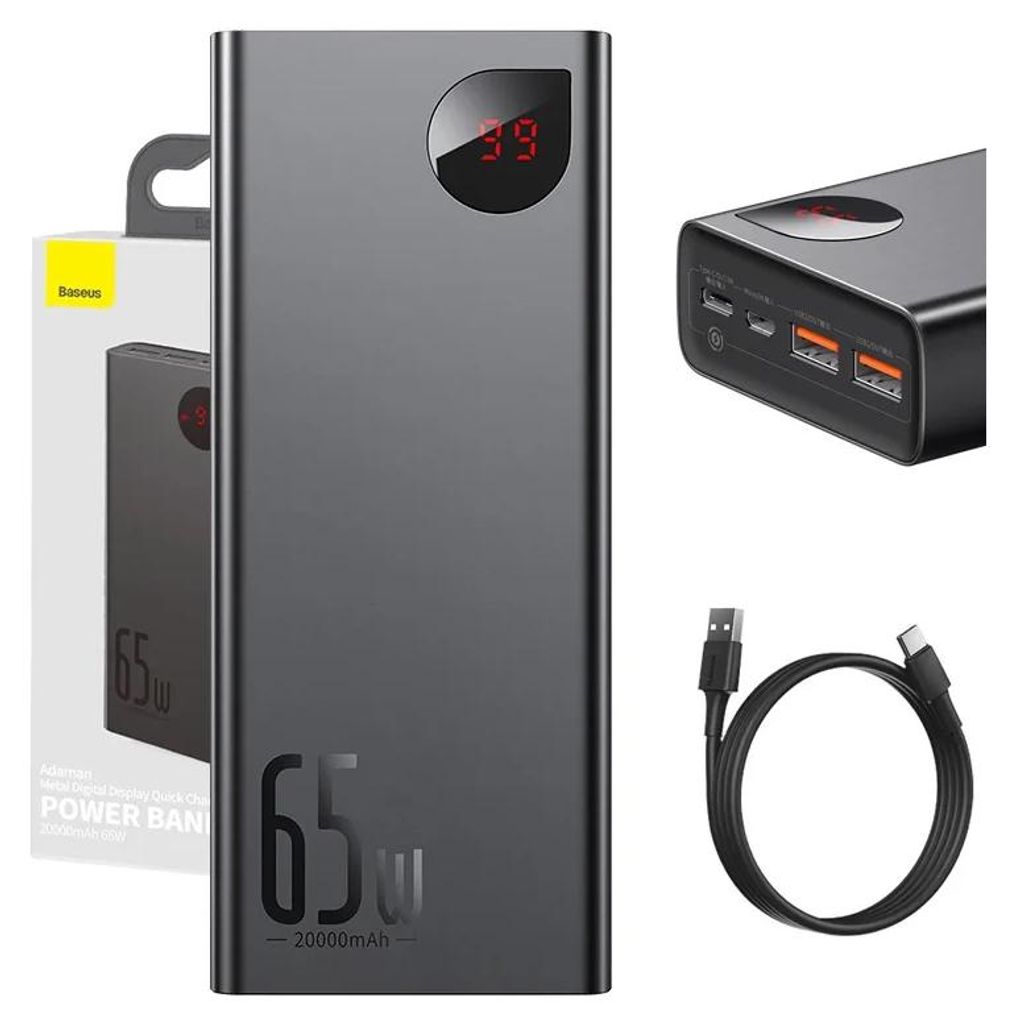 Baseus PPIMDA-D01, 20000 mAh, Polymer, Schwarz Produktbild 