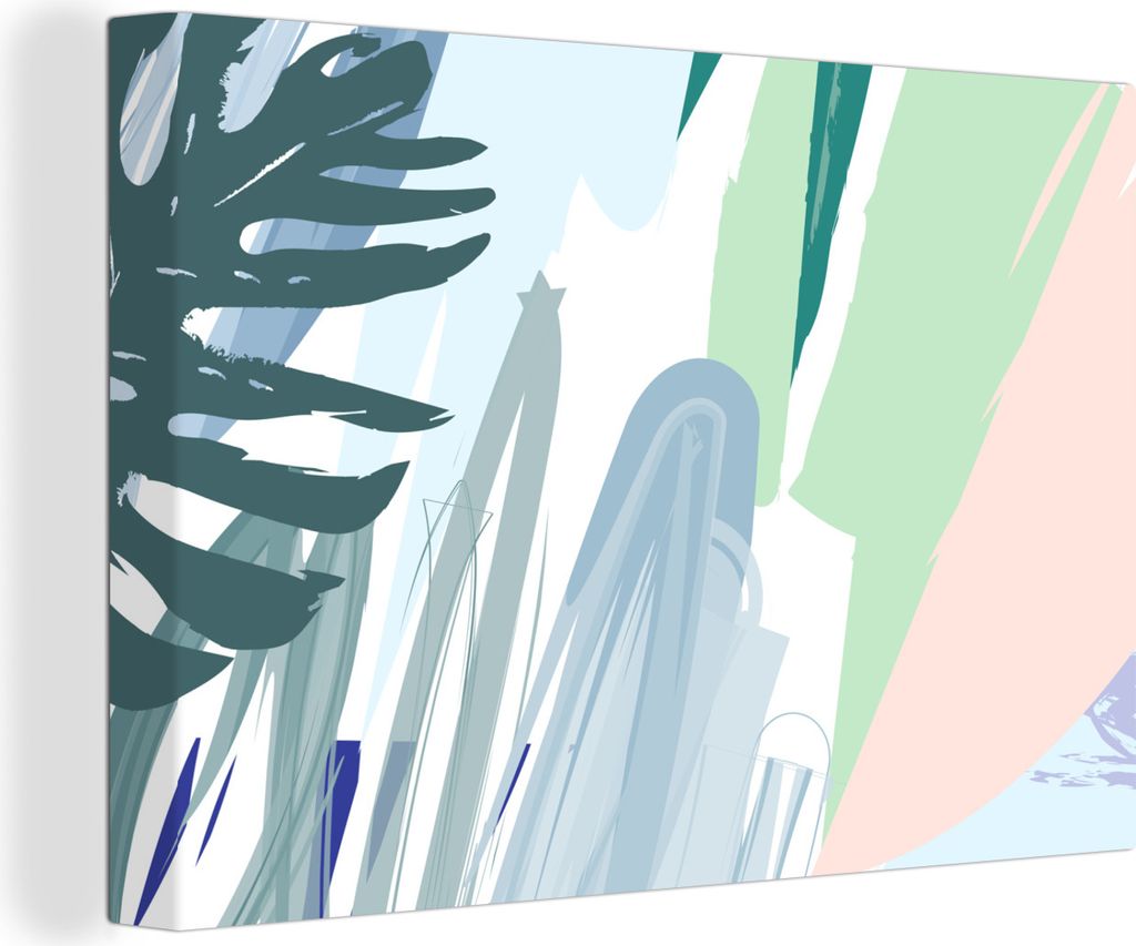 OneMillionCanvasses - Leinwandbilder - 150x100 cm, Sommer - Abstrakt - Tropisch, Wandbilder Kunstdruck Wanddekoration