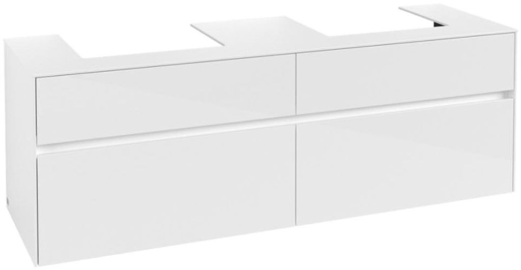 Villeroy & Boch Collaro Waschbeckenunterschrank, für 2 Waschbecken, Wandmontage, 1600x548x500mm, C02100DH