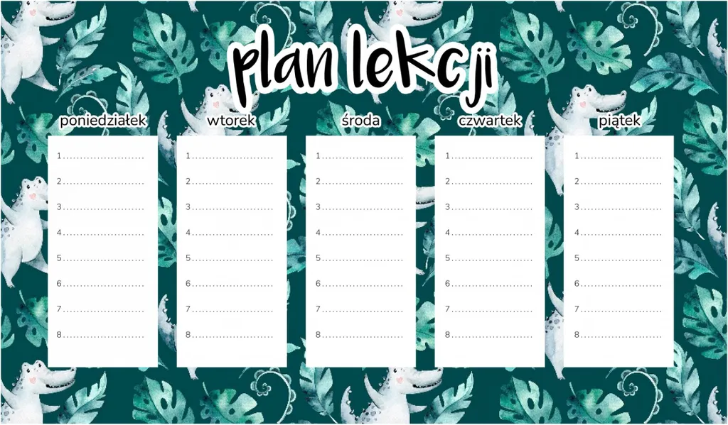 Offerta Piano Magnetico 30x17,5CM Coccodrilli e Monstera - Prezzo Top