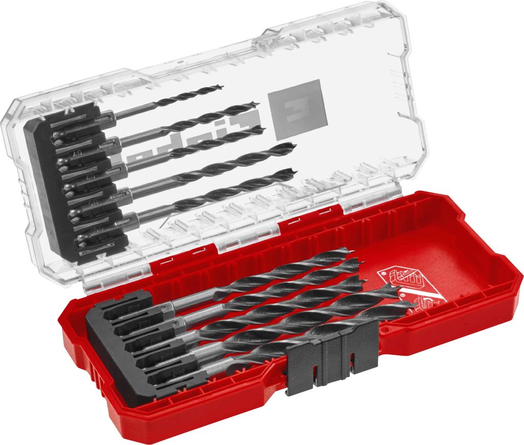 Einhell 108733 Wood twist drill bit set 10-piece 3 mm, 4 mm, 5 mm, 6 mm, 7 mm, 8 mm 1 Set