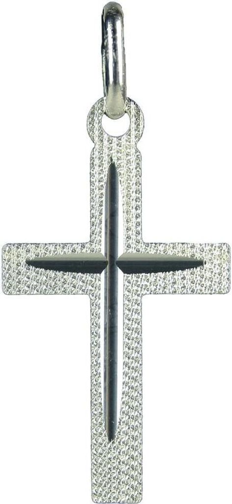 HAAC 2er Set Kreuz Anhänger K84 Echt Sterling Silber 23 mm x 13 mm Taufe Ostern