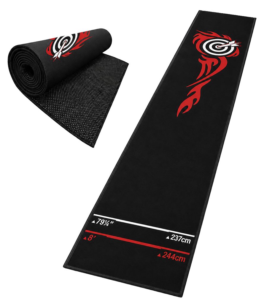 Relaxdays dartmat, met aftekenlijn, antislip, beschermt de Productafbeelding 