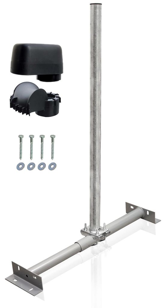 PremiumX Dachsparrenmasthalter Mast 100 cm Mastkappe mit Produktbild 