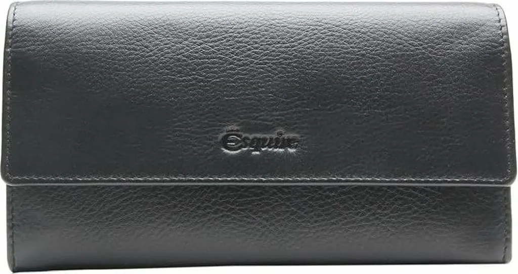Portafoglio Donna Esquire Peru Pelle Nera con Protezione RFID Integrata