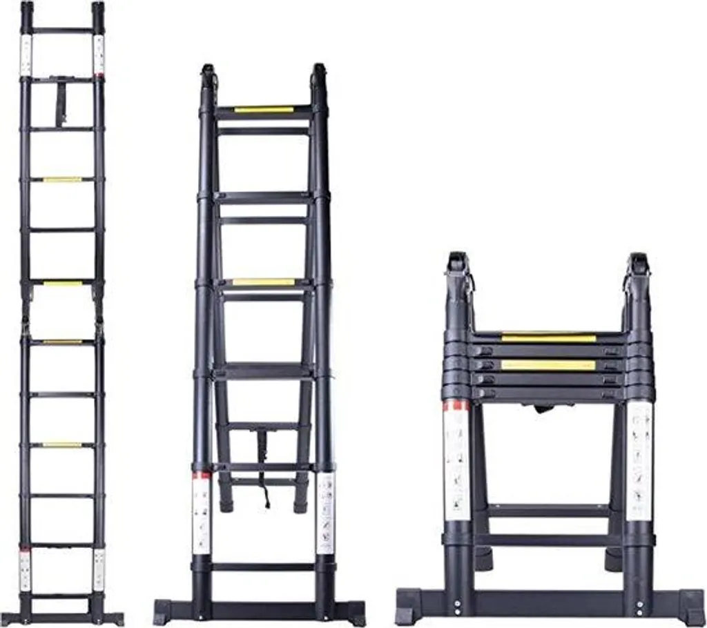 Perche télescopique 3,8m pour travaux en hauteur aluminium et pliable