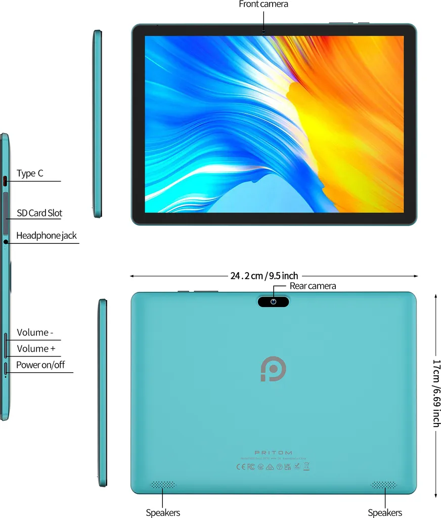 Tablette Android 10 Pouces avec Clavier et Souris - Pack Complet Bleu - 3
