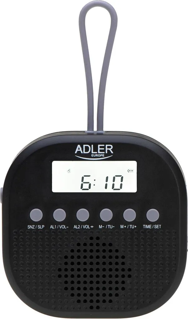 Adler AD 1912 Radio Doccia Impermeabile Sveglia Digitale Nera Offerta - 2