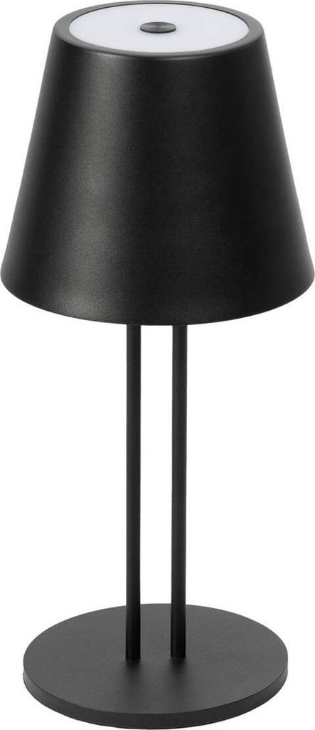 Lindby LED-Akkutischlampe Janea TWIN, schwarz, Metall