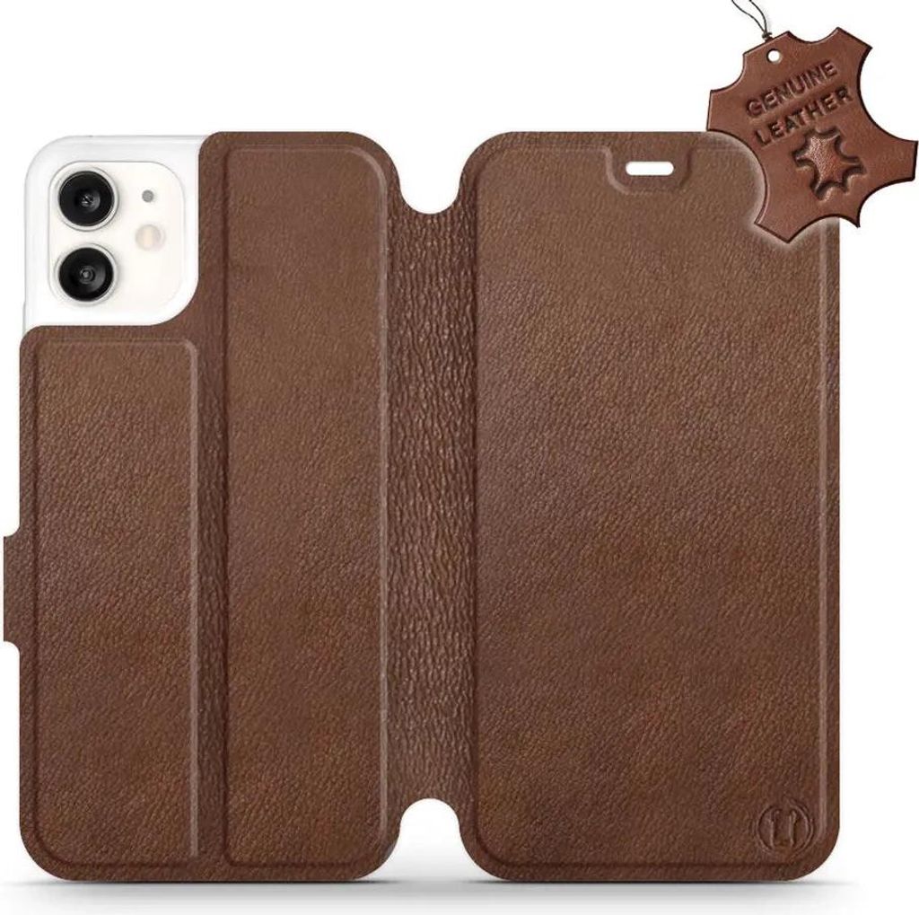 Echtleder Handyhülle für iPhone 11, Mobiwear Leather, Braun