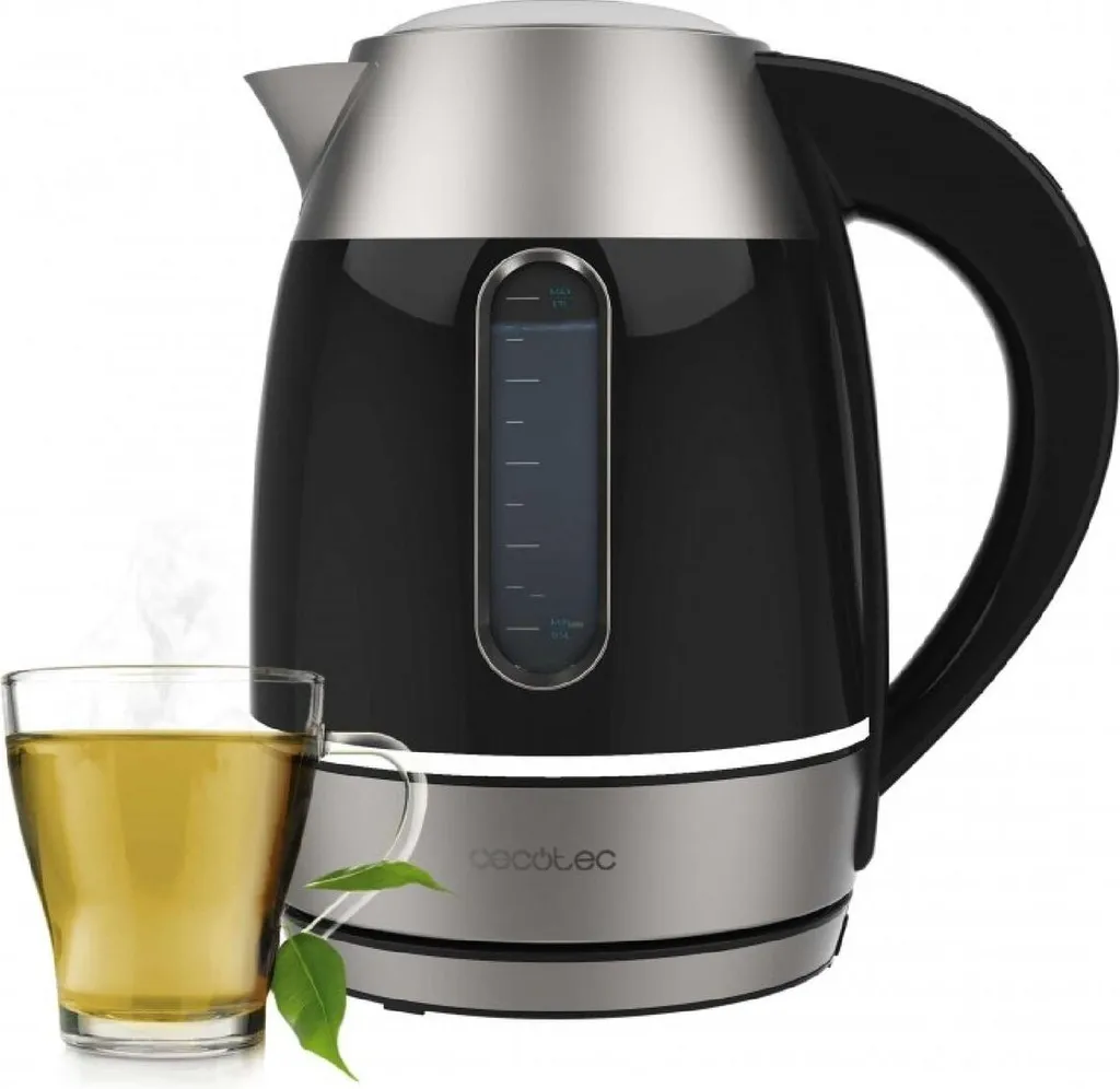 Bouilloire électrique sans fil en acier inoxydable 1.7L 2200W Noire