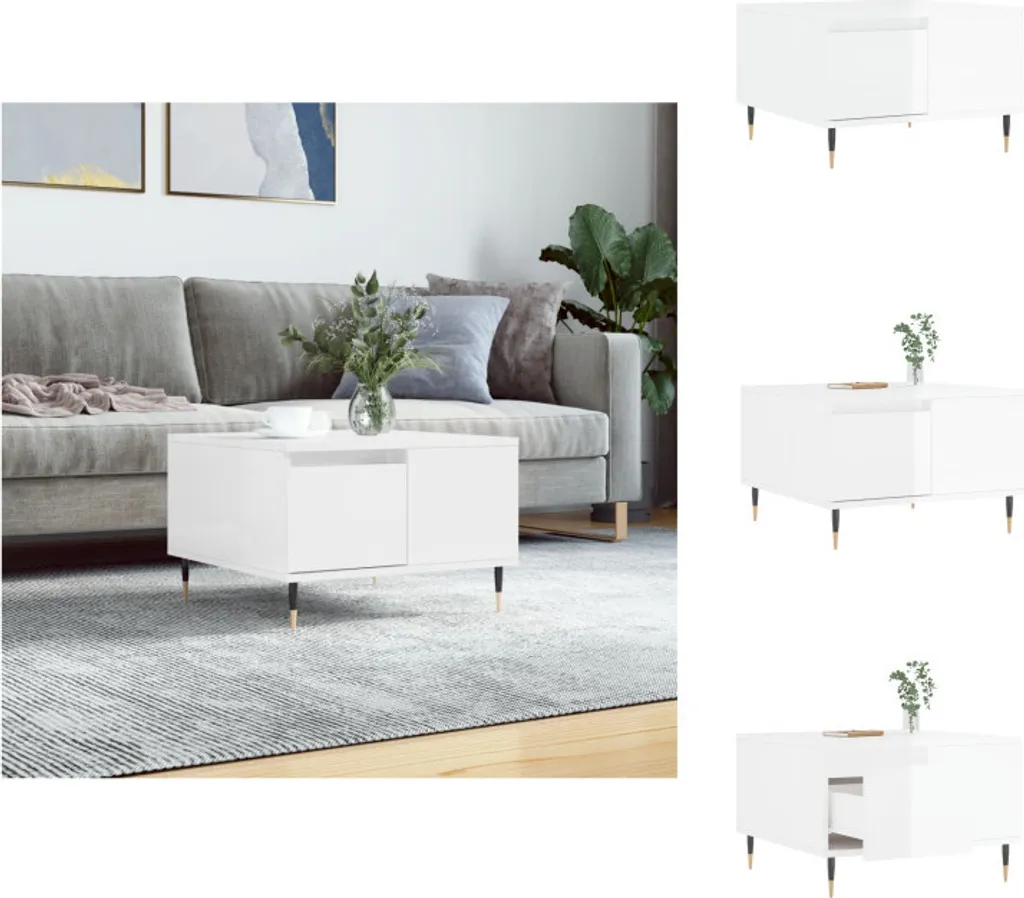 Offerta Tavolino Salotto Bianco Lucido 55x55 vidaXL - Design a Prezzo Shock - 1