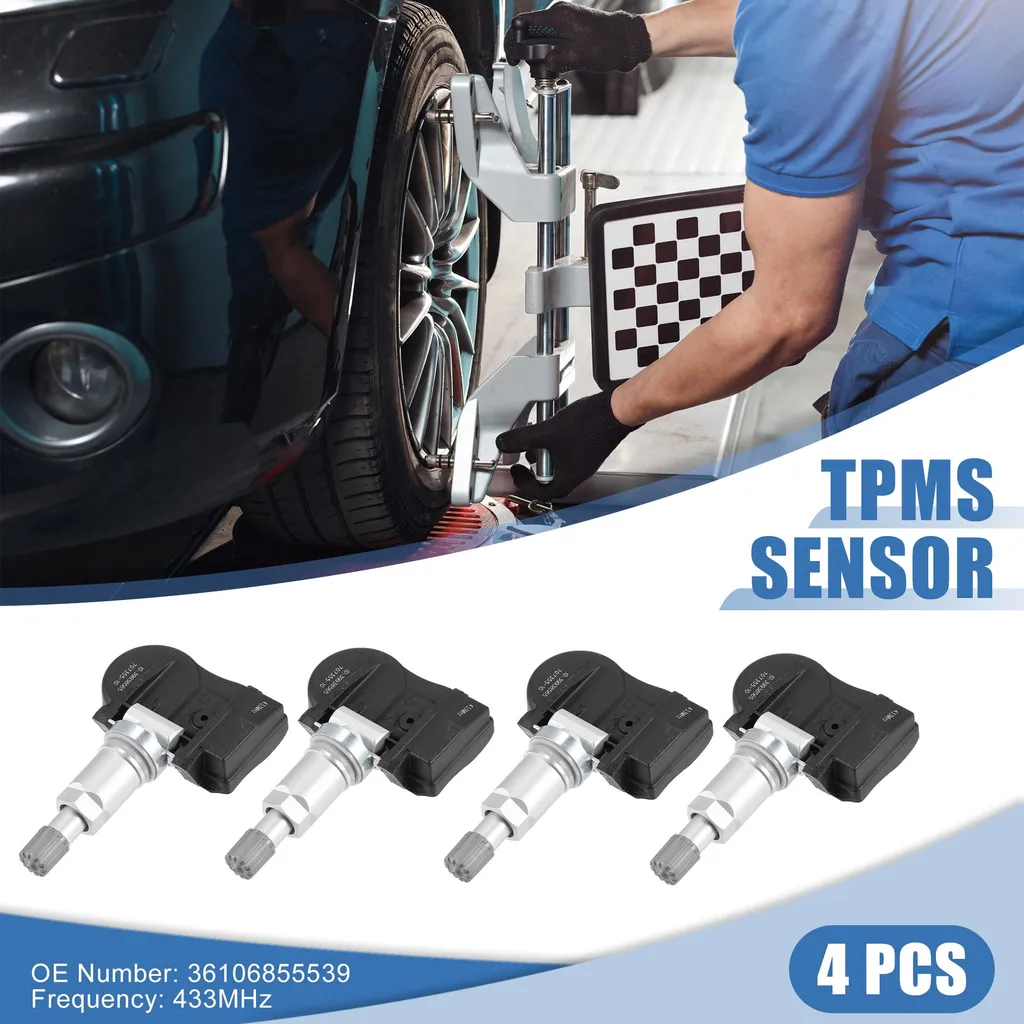 Valve électronique TPMS de pneu pour BMW i3s 36106855539 - 4 pièces
