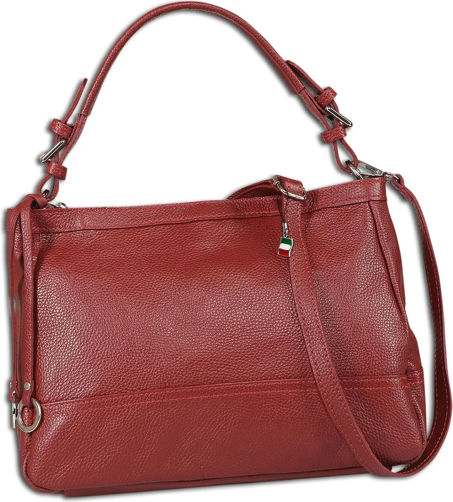 Florence Femme Sac à bandoulière Hobo Bag en cuir rouge foncé OTF176D6