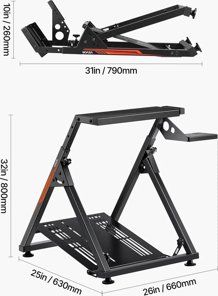 Support Volant Stable pour Éviter les Glissements de Pédales en Simulation