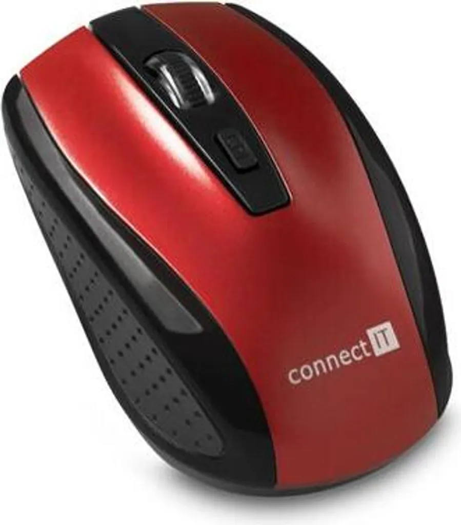 Souris optique sans fil rouge haute précision avec piles fournies
