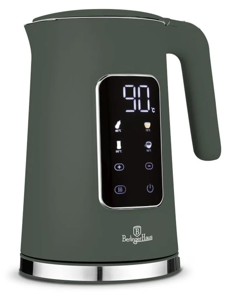 Bouilloire Électrique avec Écran LCD Vert Mat - Température Réglable - 4