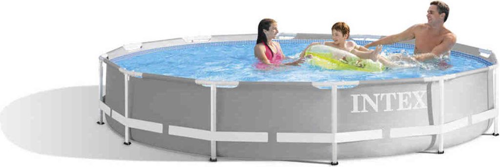 Intex Prism Rondo Ø 305 x 76 cm Frame Pool Set, Hellgrau Produktbild 5