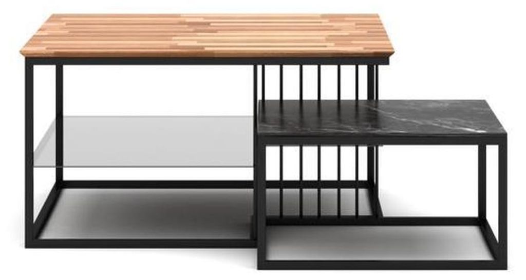 Couchtisch Kaffeetisch Beistelltisch Holz Tisch 2tlg Modern Wohnzimmer