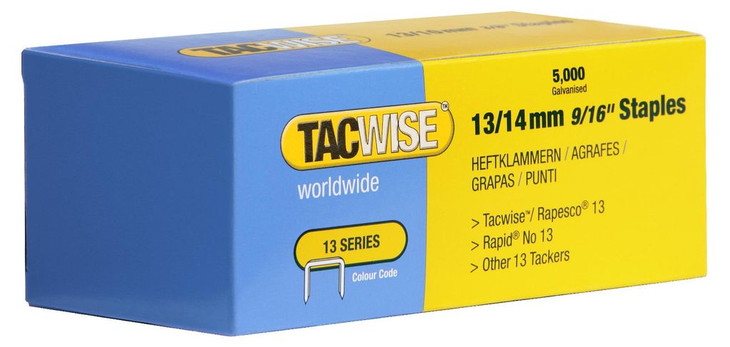 TACWISE Heftklammern 13/14 mm verzinkt fein 5.000 Stück Produktbild 