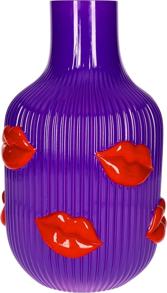 Gift Company L'amour Vase Lippen lila 30cm