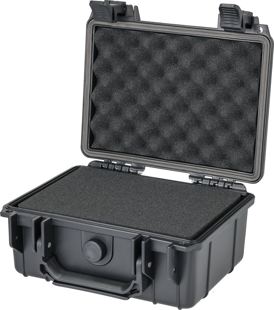 HMF ODK100 Outdoor-Fotokoffer mit Rasterschaumstoff, 23 x 19 x 11 cm