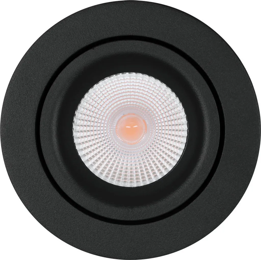 Plafonnier LED Noir 7W Lumière Chaude 3000K - Projecteur Orientable - 3