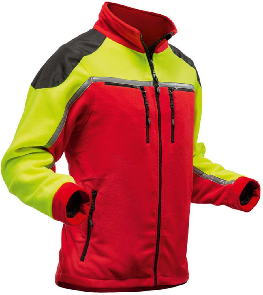 PFANNER Zipp2Zipp Jobby Colour Fleecejacke 102344-60 rot/neongelb Rot, 2XL