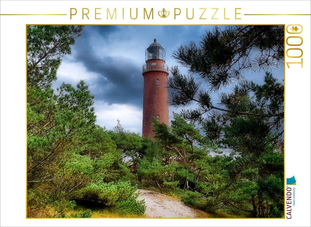 CALVENDO Puzzle Darßer Leuchtturm | 1000 Teile Lege-Größe 64x48cm Foto-Puzzle für glückliche Stunden