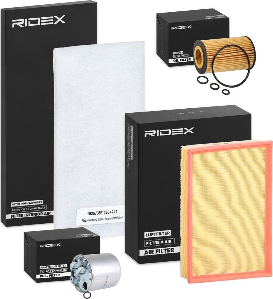 RIDEX Filterset Inspektionspaket Filtersatz passend für MERCEDES-BENZ SPRINTER 3,5-t Kasten (906) SPRINTER 3-t Kasten (906) SPRINTER 3,5-t Bus (906)