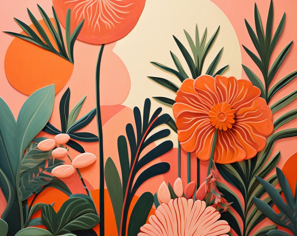 Plakat 76x60,5cm Korallen Garten