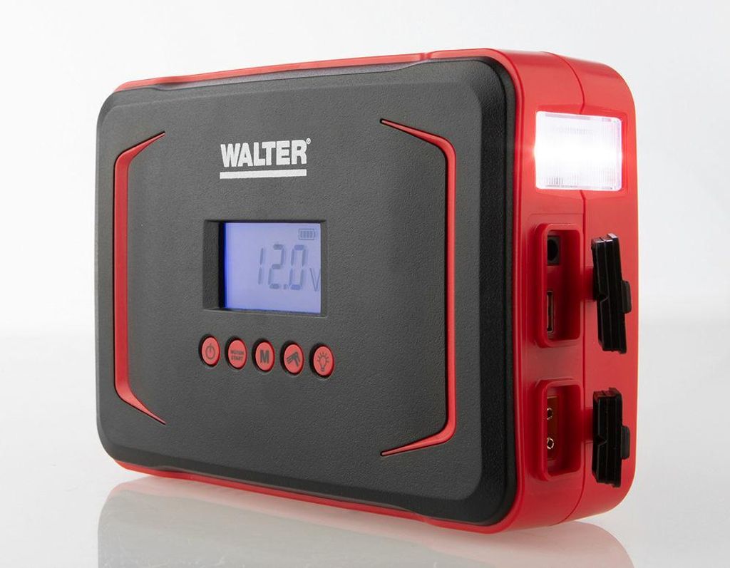 WALTER Li-Ion Motorrad Starthilfe mit Kompressor 12V Produktbild 