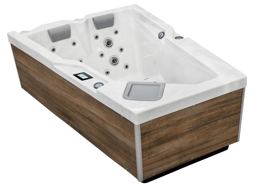 Whirlpool AMETHYST mit 2 Liegeplätzen, 29 Hydromassage-Düsen, 200 cm breit, 78 cm hoch