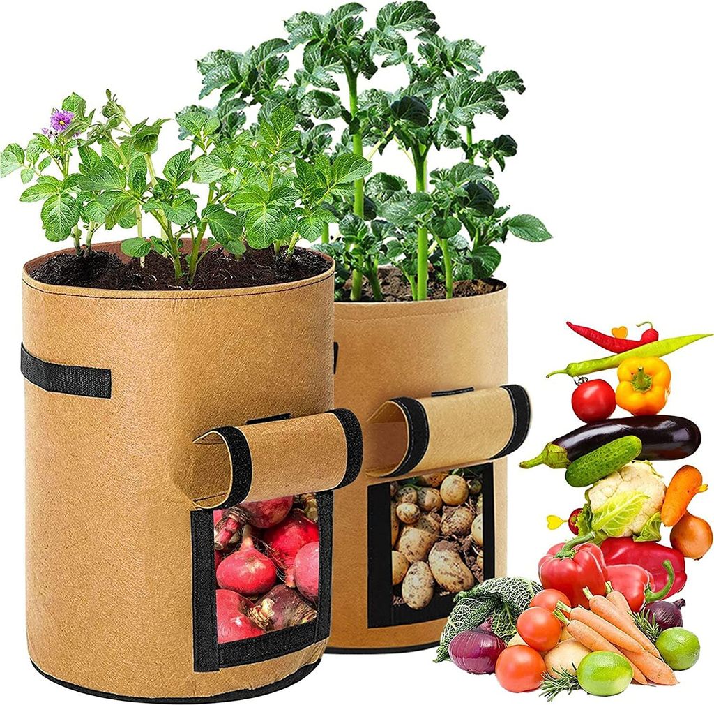 2 Stück Pflanztasche Kartoffel Tomaten Erdnüsse Gemüse Produktbild 