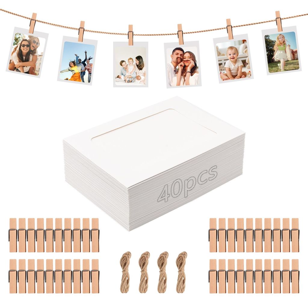 Sada 40 papírových rámečků na fotografie, určená k Obrázek produktu 