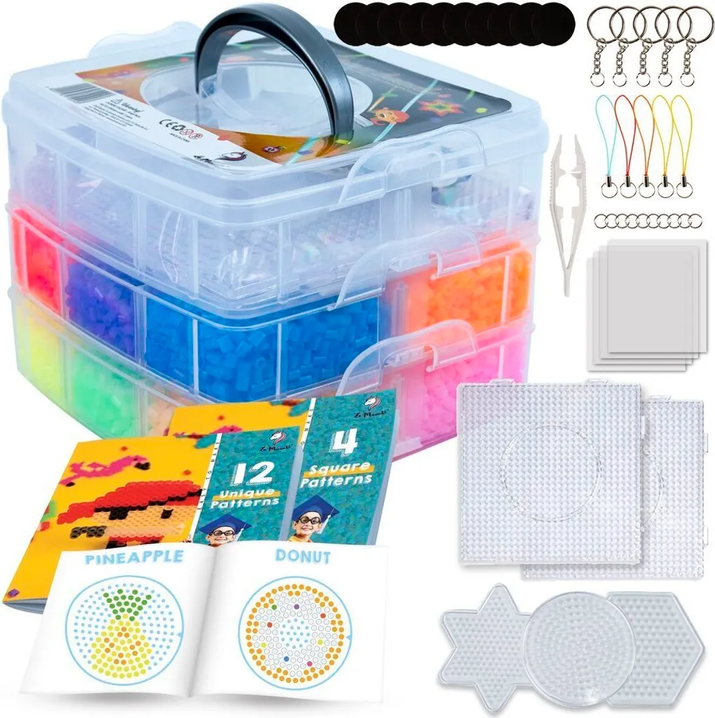 Kit de Loisirs Créatifs Perles à Repasser 10000 Pièces pour Enfants