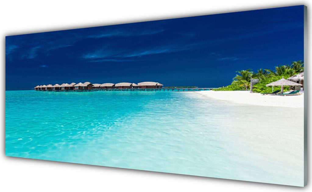 Acrylglasbilder 125x50 Wandbild Druck Meer Strand Landschaft