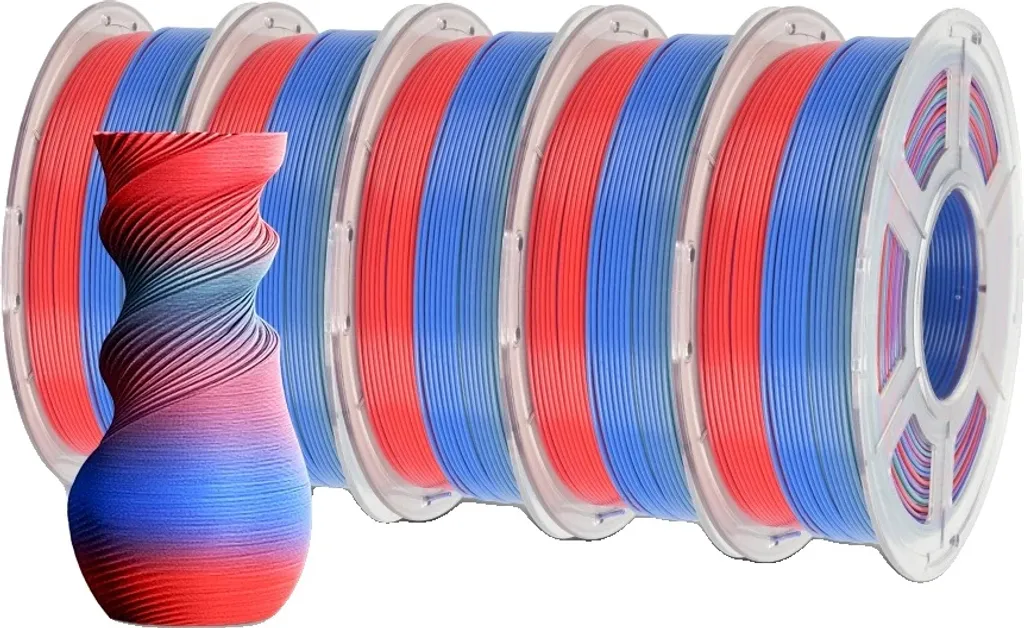 Bobine de consommable 3D en plastique PLA Silk arc-en-ciel de 1.75 mm 01