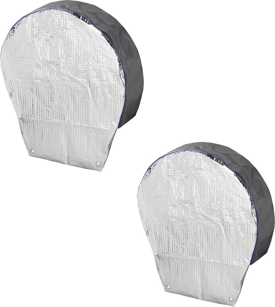 2x Radabdeckung Aluminium reflektierend 16" Reifenabdeckung Produktbild