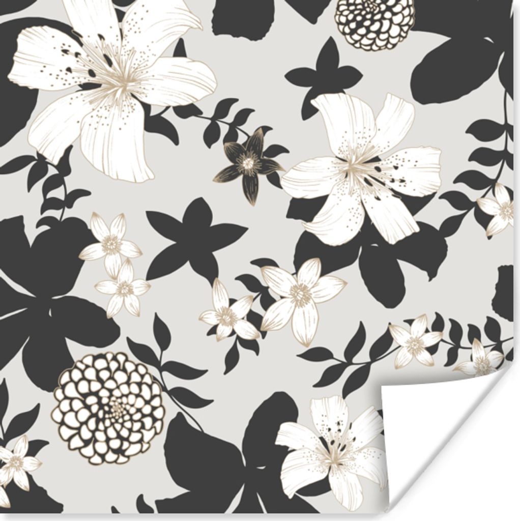 MuchoWow Poster Blumen - Lilie - Gestaltung - Natur 50x50 cm - Wohnzimmerdekoration