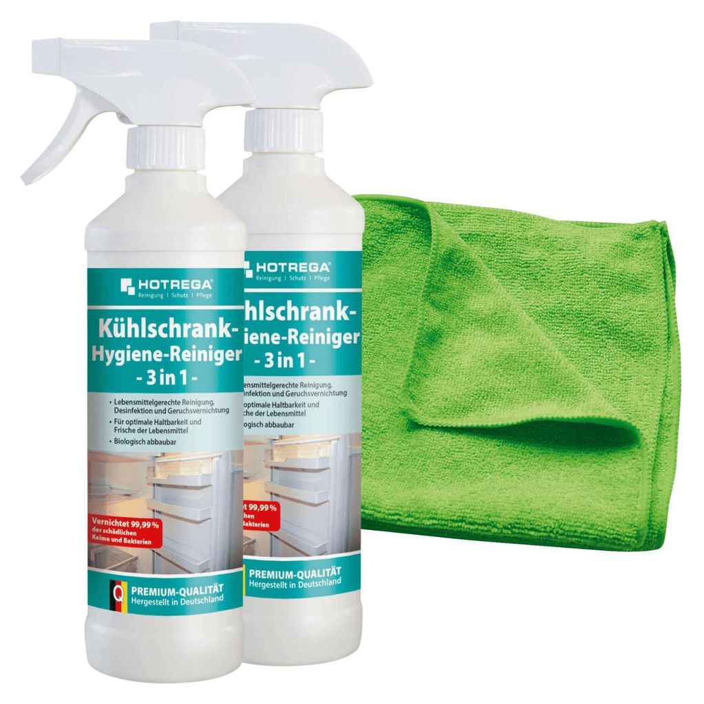 HOTREGA Kühlschrank Hygiene Reiniger 3in1 2x 500ml inkl. Produktbild 