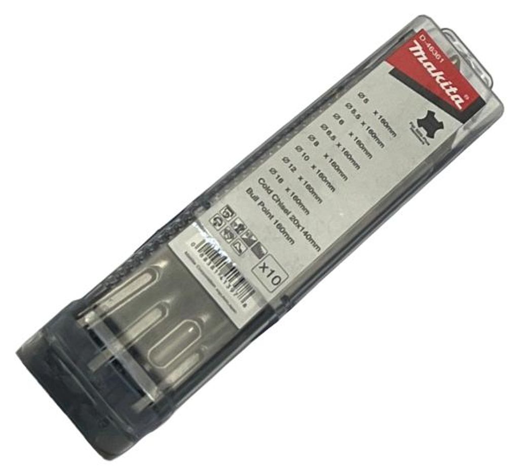 Makita D-46361 SDS-Plus Beton-Bohrer/Meißel-Set 10-teilig Produktbild 