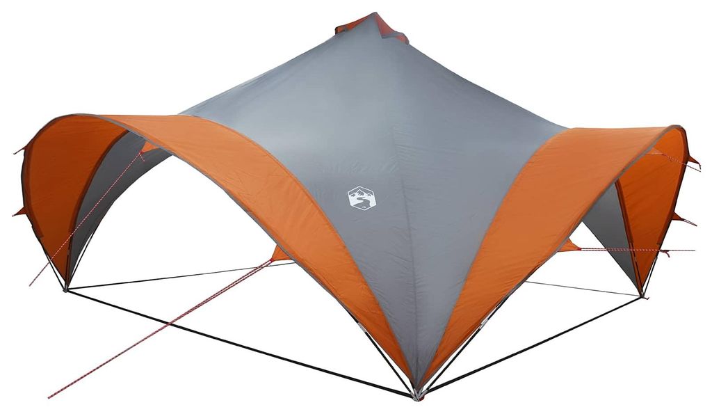vidaXL Party-Zelt mit Dach Grau und Orange 500 x 500 x 350 cm