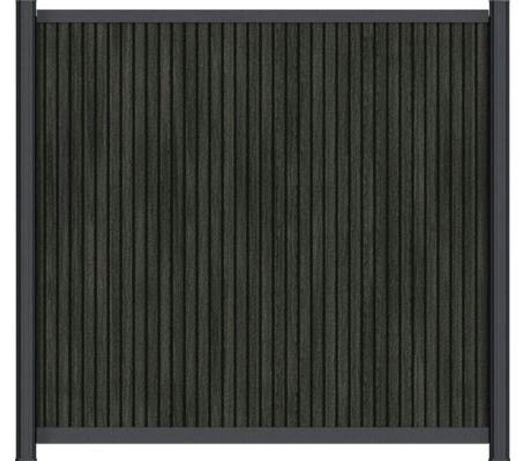 Zaun Hauptelement Konsta Verto WPC co-extrudiert Rhombus ohne Pfosten 186,5 x 180 cm schwarz